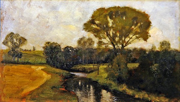 Cichy strumień (olej na pokładzie) autorstwa William Bright Morris