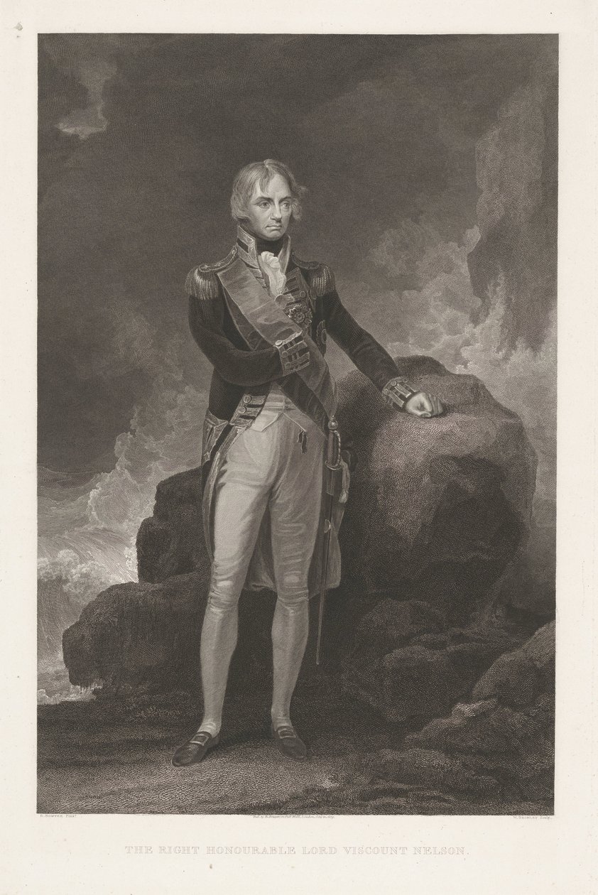 Portret van Horatio Nelsona Honorowy Lord Wicehrabia Nelson (tytuł na obiekcie) autorstwa William Bromley (I)