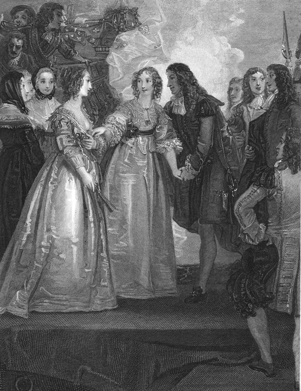 Karol II otrzymujący księżną Orleanu w Dover, 1670, 1804 autorstwa William Bromley