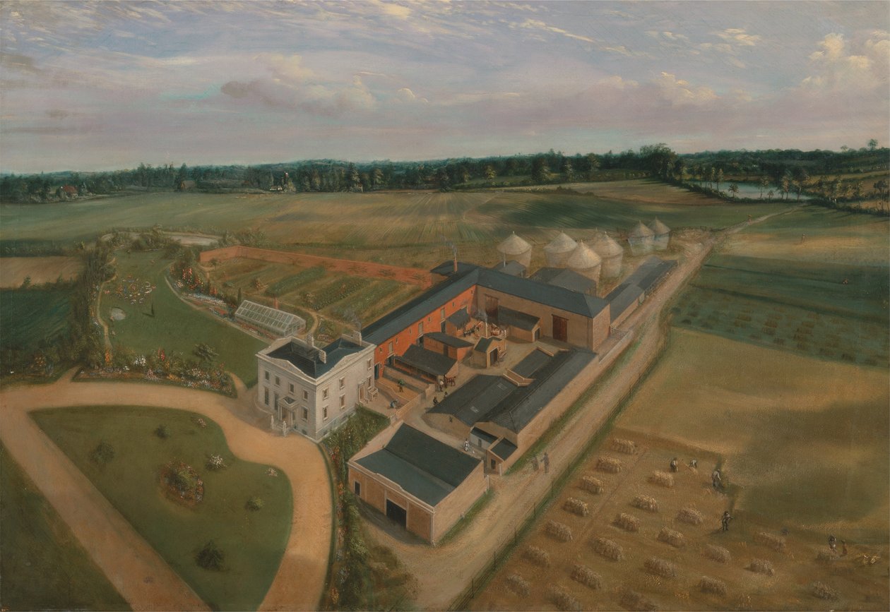 Hala i farma Tiptree, Essex autorstwa William Brown
