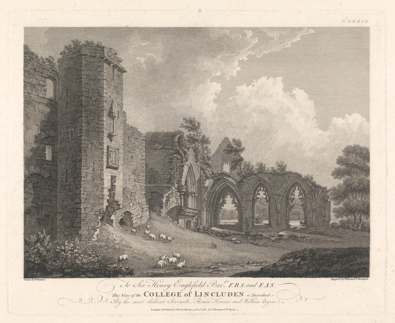 Ruiny College of Lincluden autorstwa William Byrne