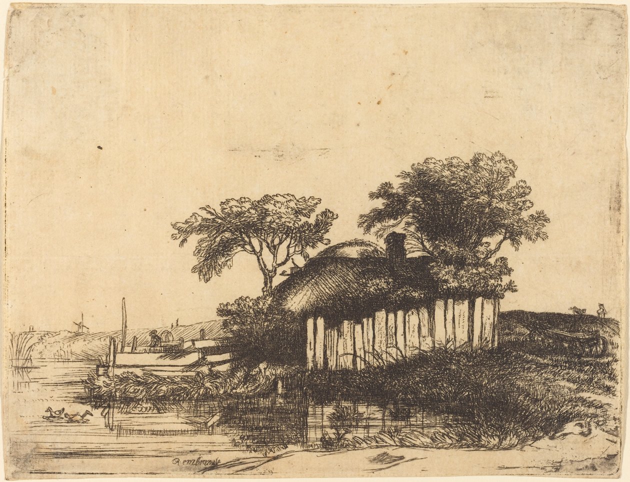 Domek z White Paling autorstwa William Byron after Rembrandt van Rijn