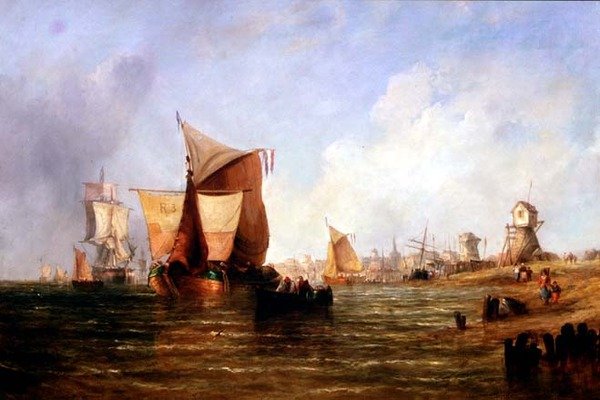 Wysyłka na Dort, Holandia autorstwa William Calcott Knell