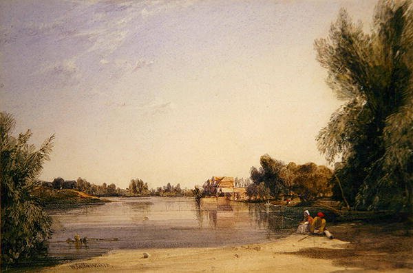 Młyn nad Sekwaną autorstwa William Callow
