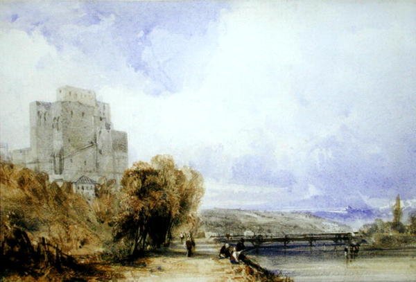 Chateau de Montboucher (akwarela na papierze) autorstwa William Callow