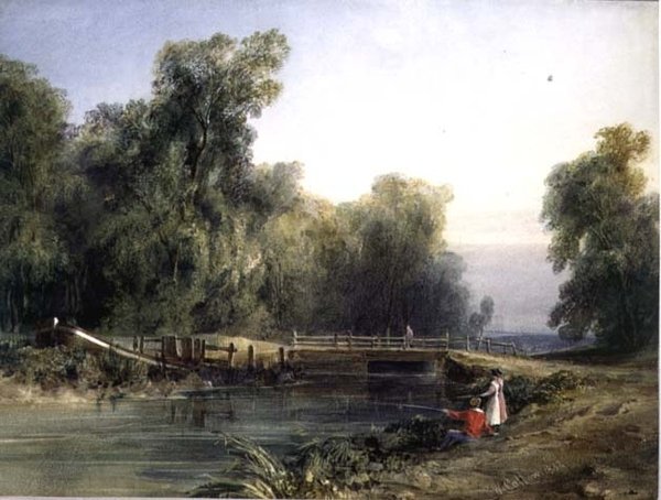 Dzieci Wędkarstwo autorstwa William Callow