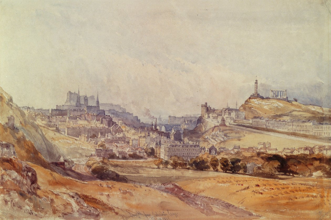 Edynburg z Salisbury Crags autorstwa William Callow
