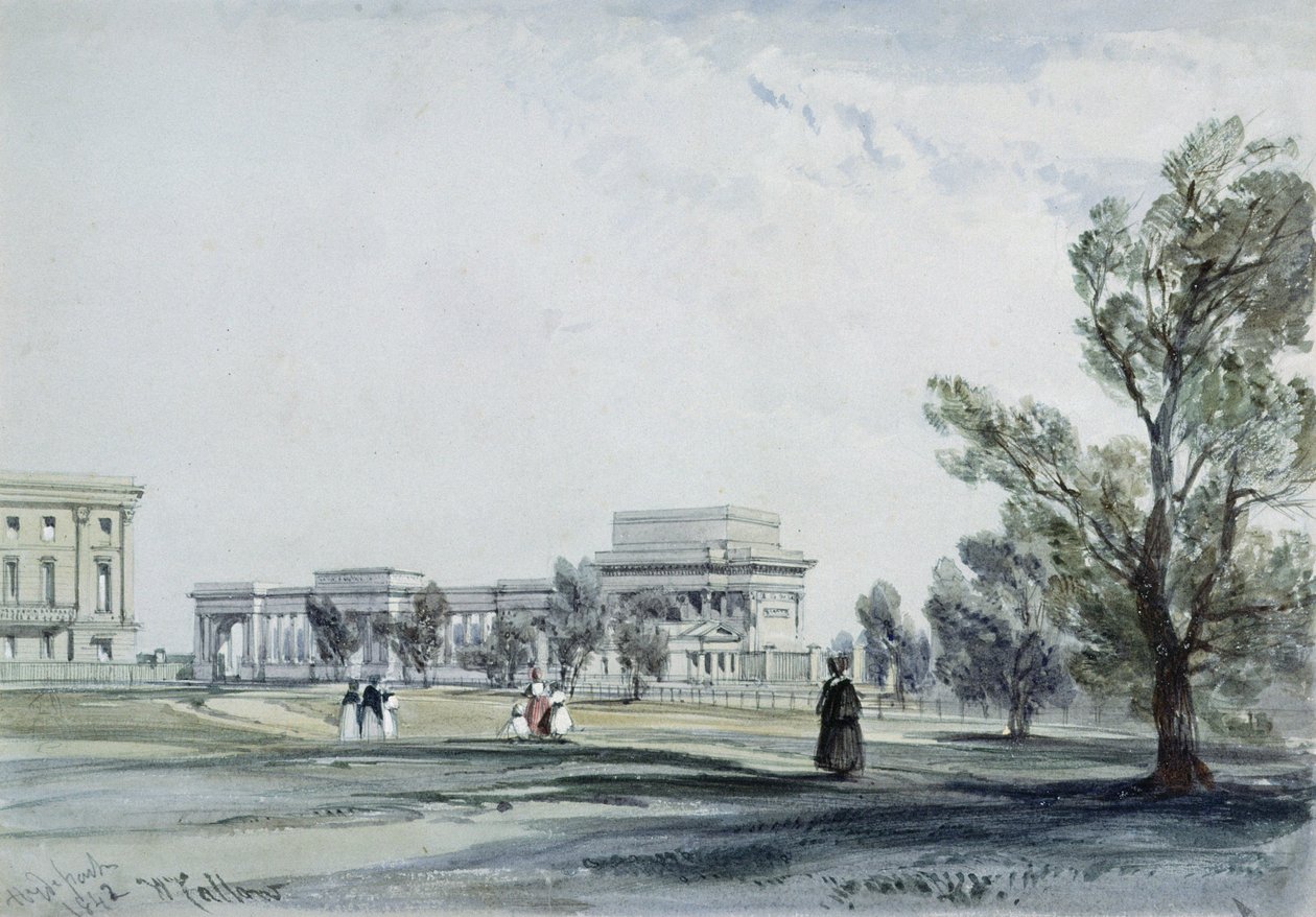 Wejście do Hyde Parku w Hyde Park Corner autorstwa William Callow