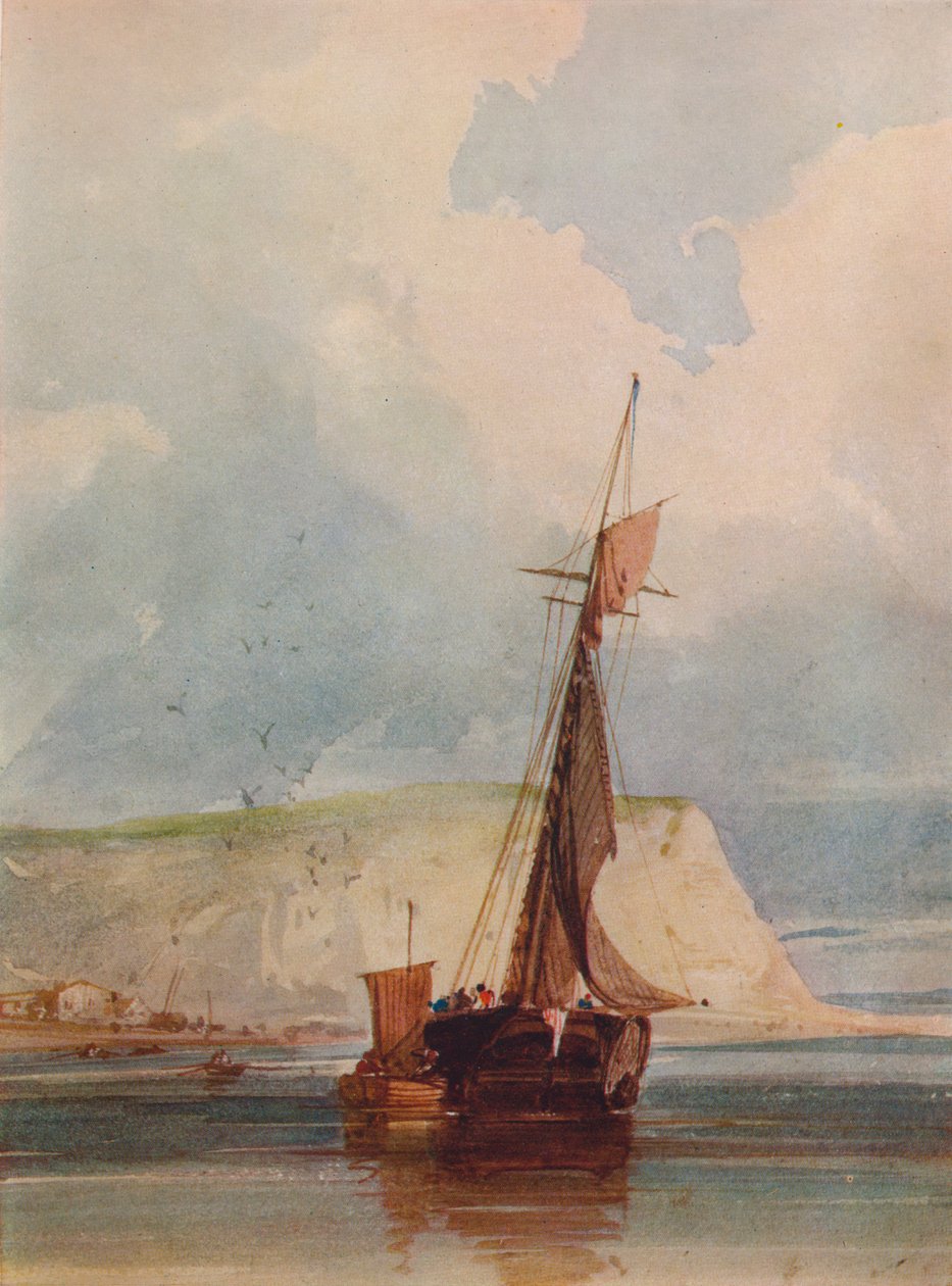 Łodzie rybackie cypla, c1841 autorstwa William Callow