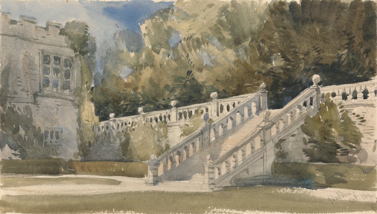 Escada de Jardim, Haddon Hallpolish autorstwa William Callow