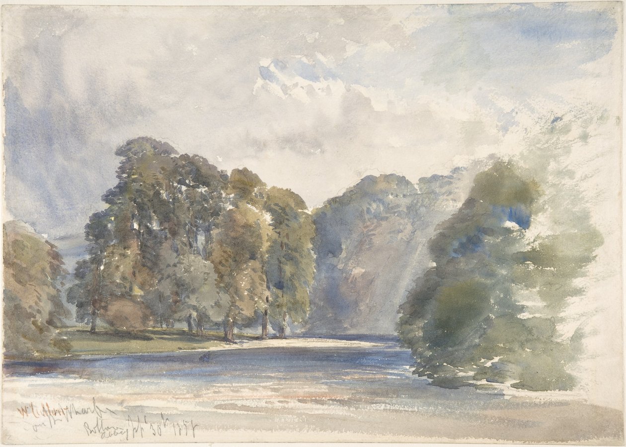 Nad rzeką Wharfe, opactwo Bolton autorstwa William Callow