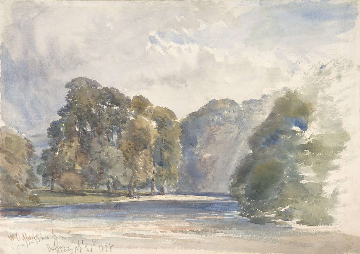Na Wharfe, Bolton Abbey, 30 września 1858 r. autorstwa William Callow