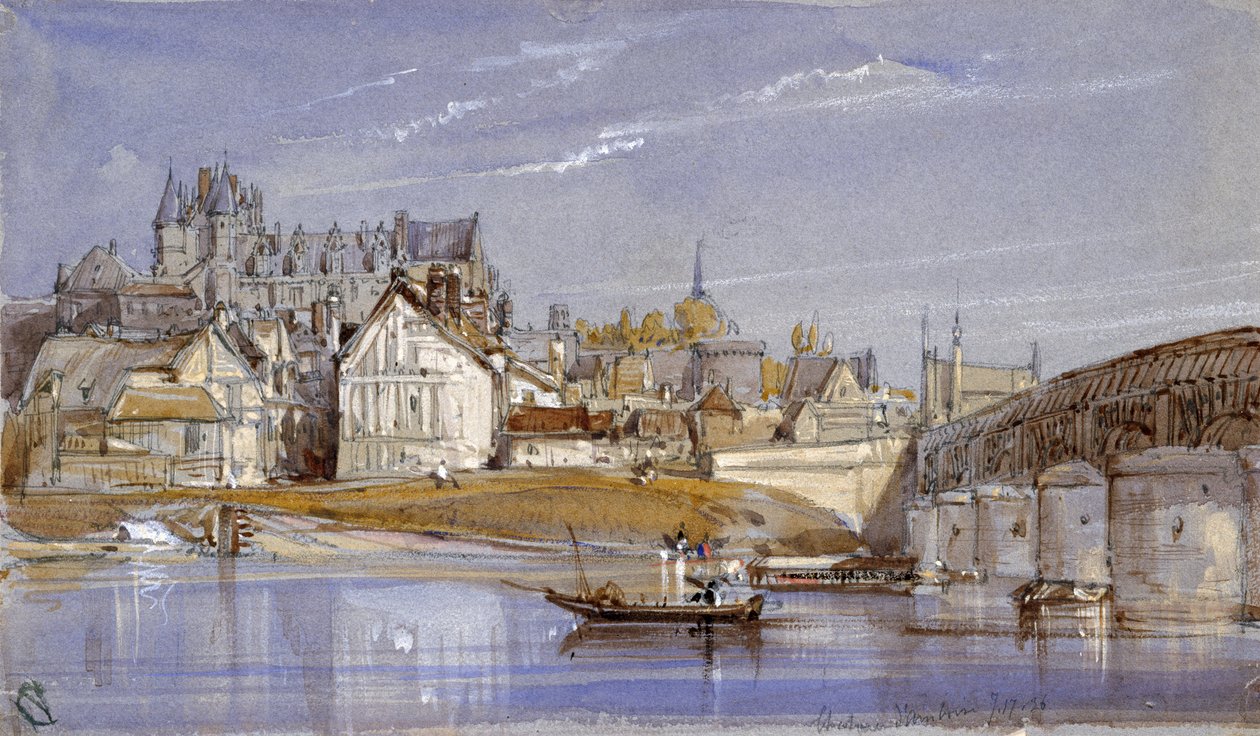 Zamek w Amboise, nad Loarą autorstwa William Callow