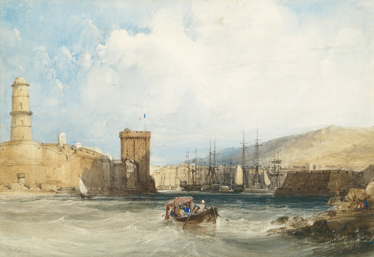 Wejście do portu w Marsylii autorstwa William Callow