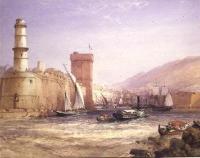 Port, Marsylia autorstwa William Callow