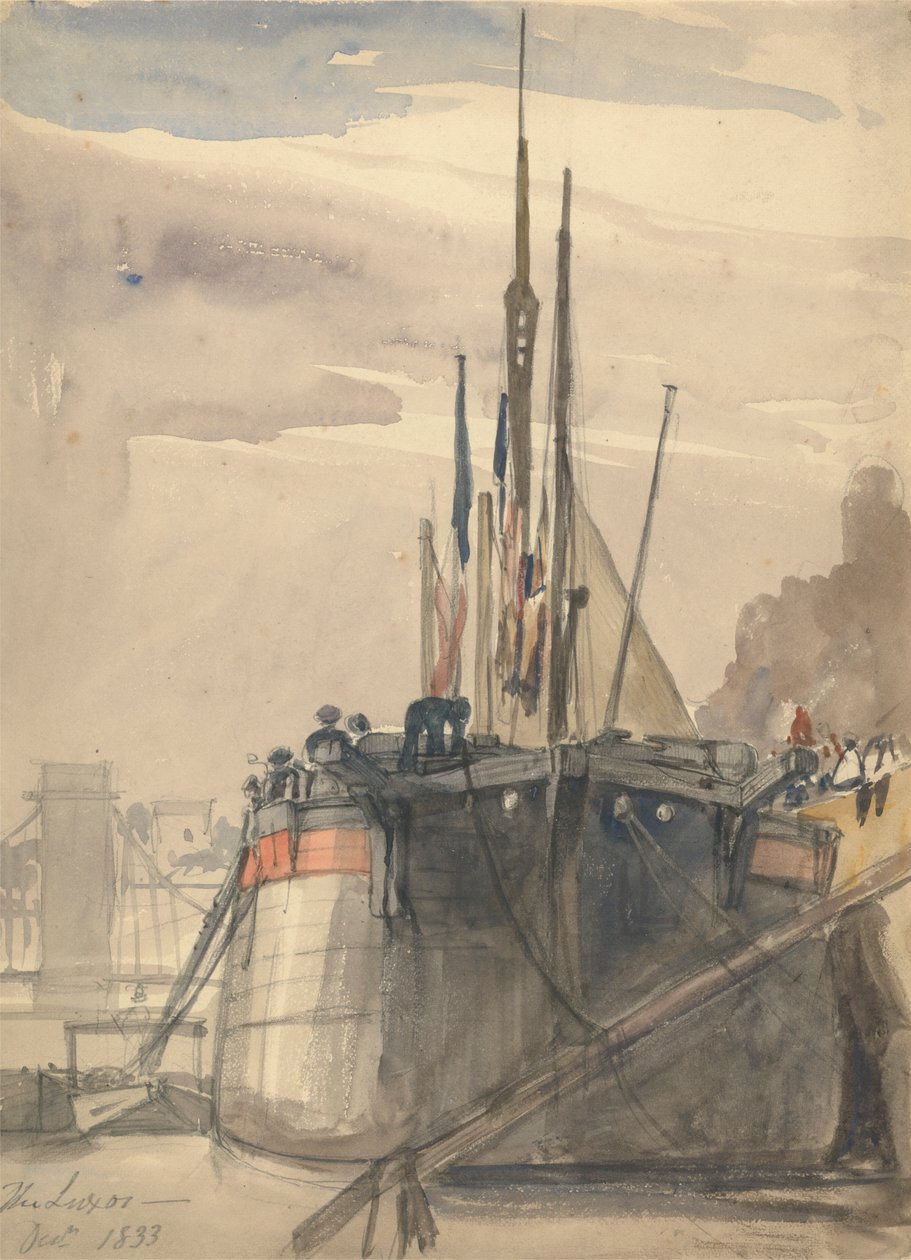 Luksor, Paryż, grudzień 1833 autorstwa William Callow