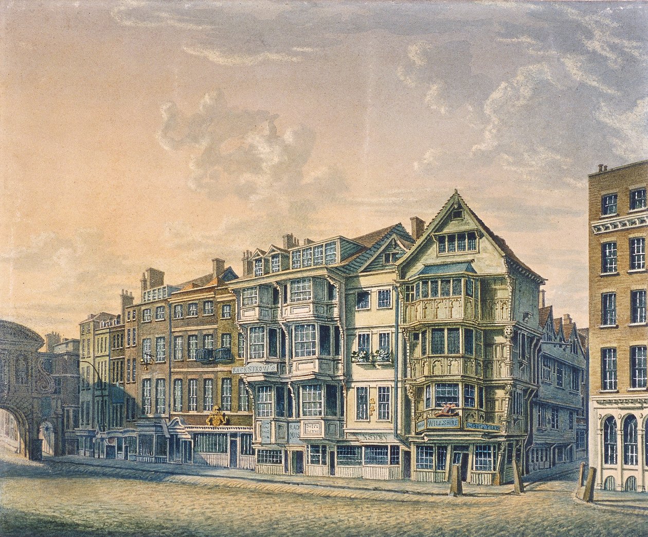 Fleet Street, Londyn, 1798 autorstwa William Capon