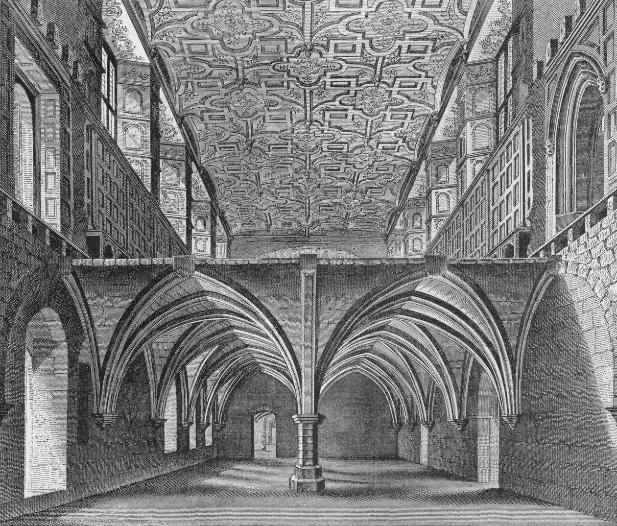 Krypta klasztoru św. Heleny, Bishopsgate, City of London, c1819 1906 autorstwa William Capon