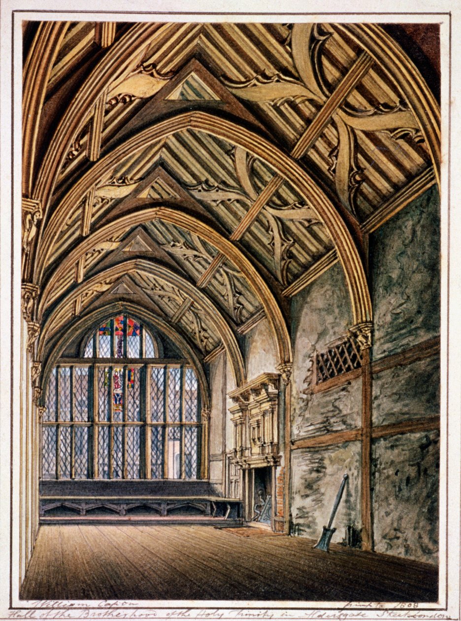 Trinity Hall, Londyn, 1808 autorstwa William Capon