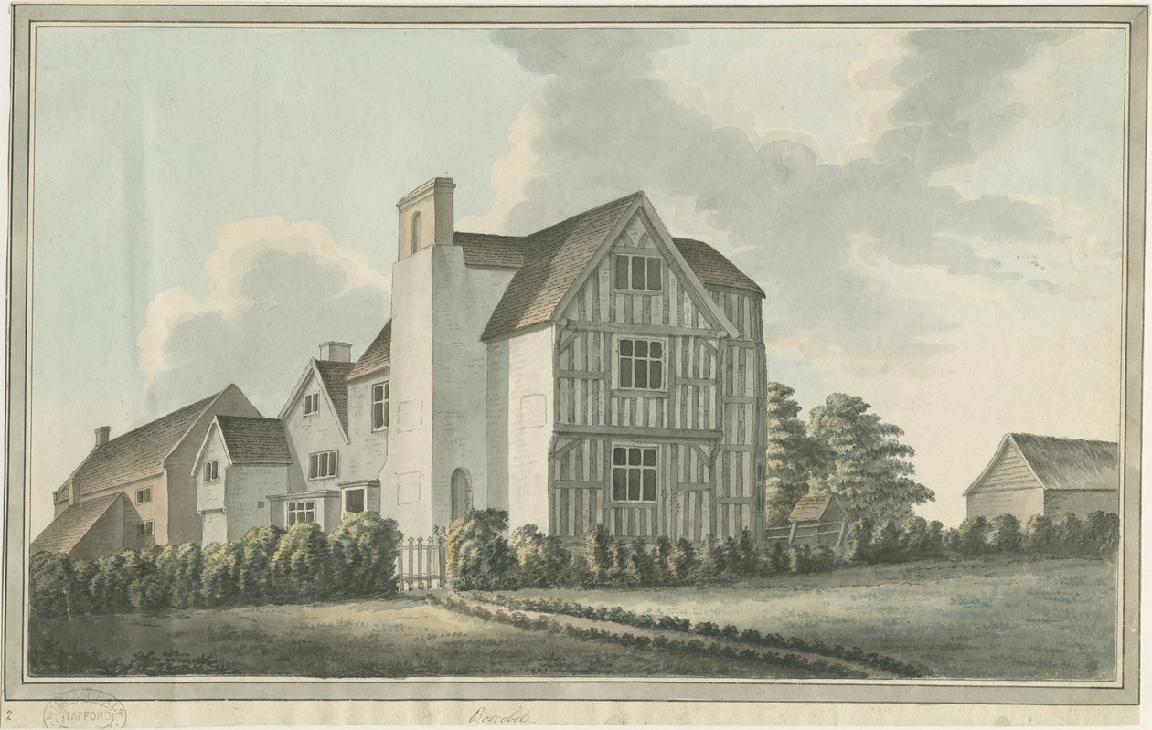 Boscobel House: malowanie akwarelą, bd [1796] (malarstwo) autorstwa William Carter