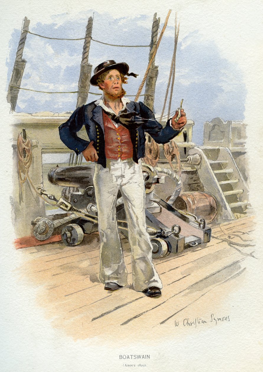 Bosman Royal Navy, c1829, c1890-c1893 autorstwa William Christian Symons