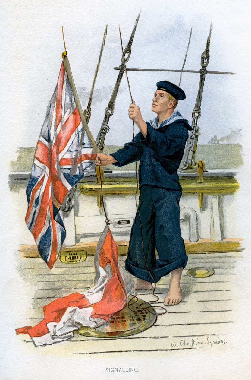 Sygnalizacja marynarska Royal Navy, c1890-c1893 autorstwa William Christian Symons