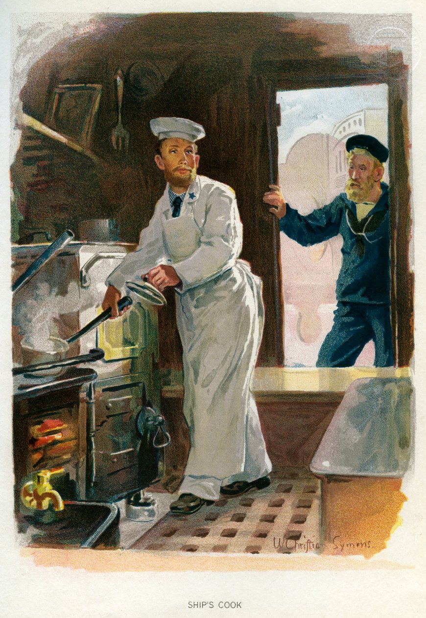 Kucharz okrętowy, c1890-c1893 autorstwa William Christian Symons