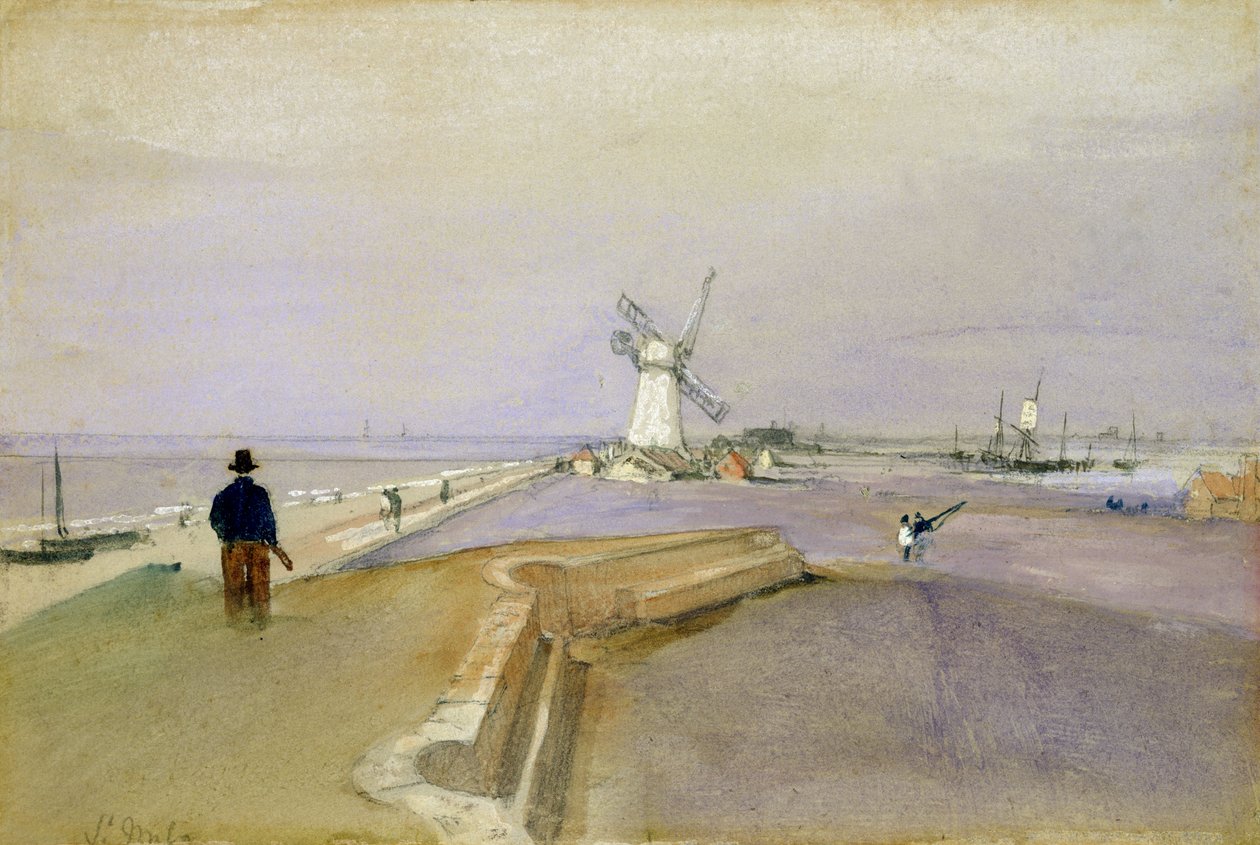 St. Malo (grafit, akwarela i bodycolor na papierze) autorstwa Clarkson Frederick Stanfield