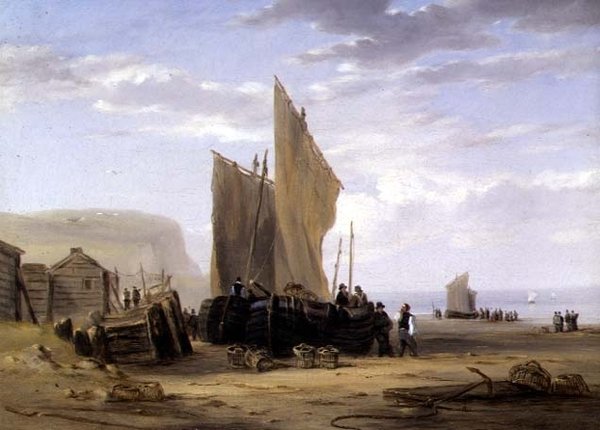 Na wybrzeżu Yarmouth (jeden z pary) autorstwa William Collins