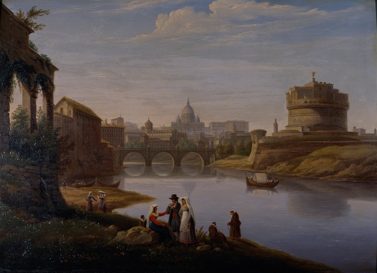 Widok św. Piotra z Ponte i Castel Sant