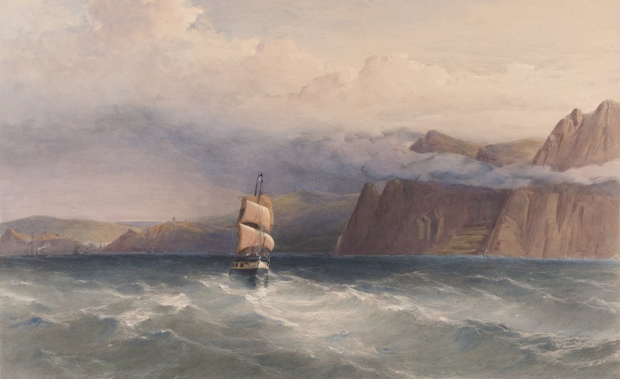 ?Przylądek Aiya. Patrząc na północ w kierunku Balaklava? autorstwa William Crimea Simpson