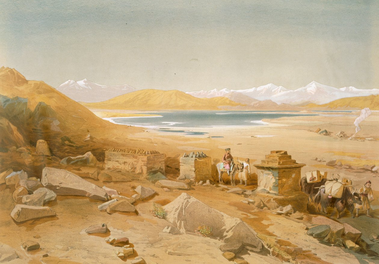 Salt Lake — Tybet, „Indie Ancient and Modern”, 1867 r. autorstwa William Crimea Simpson