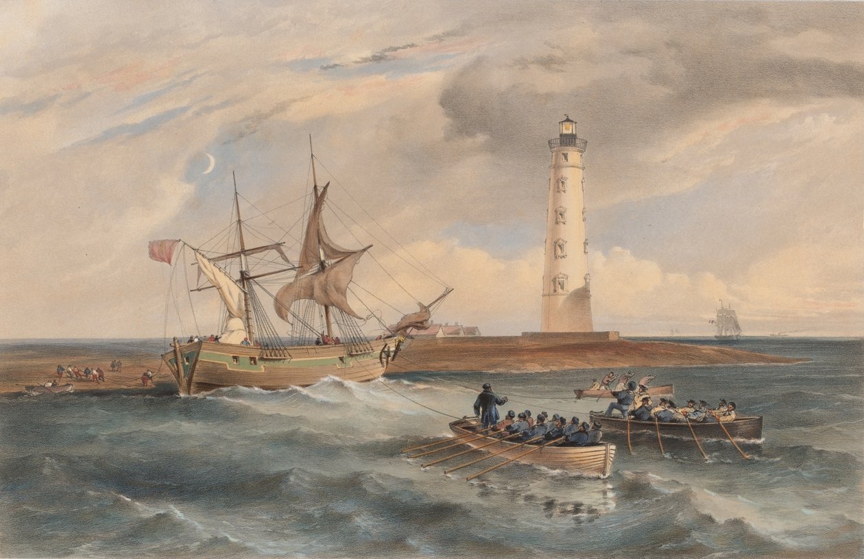 ?Latarnia morska na przylądku Chersonese, patrząc na południe? autorstwa William Crimea Simpson