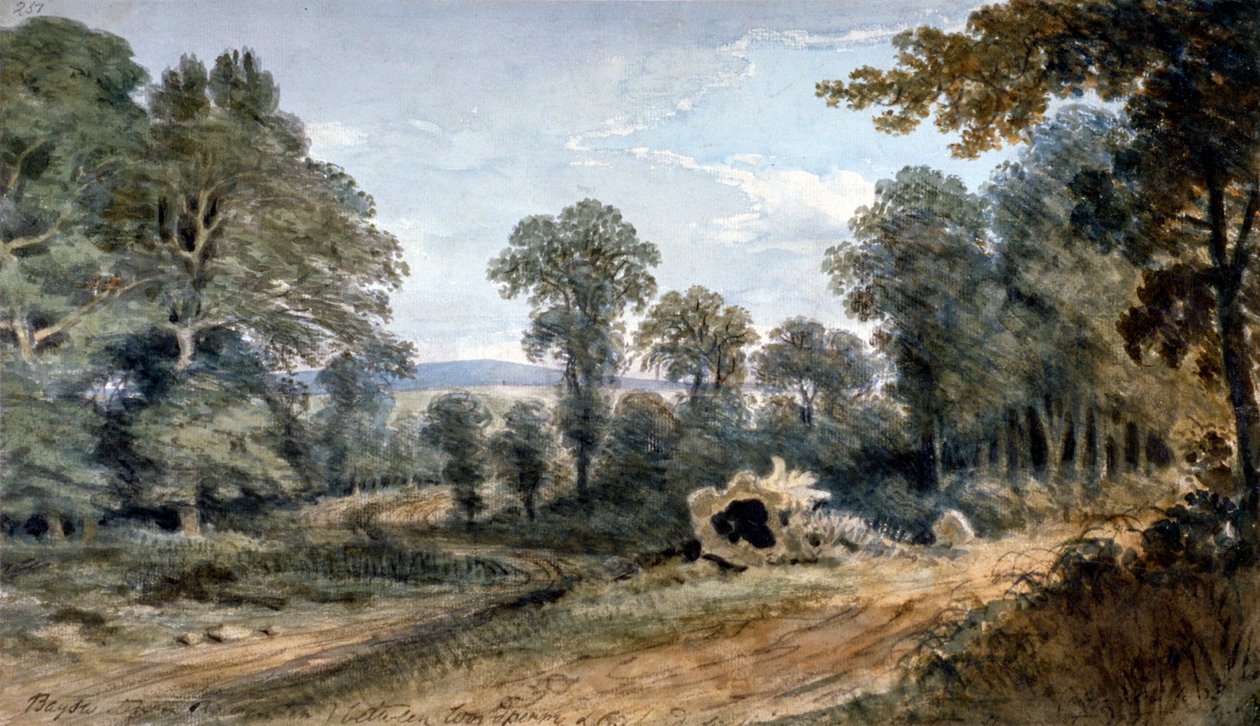 Widok na Bayswater Hill, Londyn, 1803 r. autorstwa William Crotch