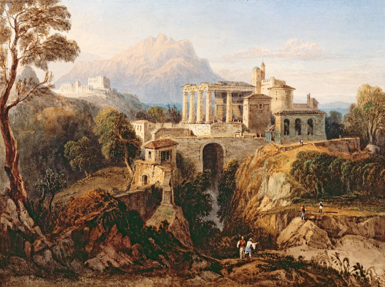 Grecka świątynia (akwarela na papierze) autorstwa William Crouch