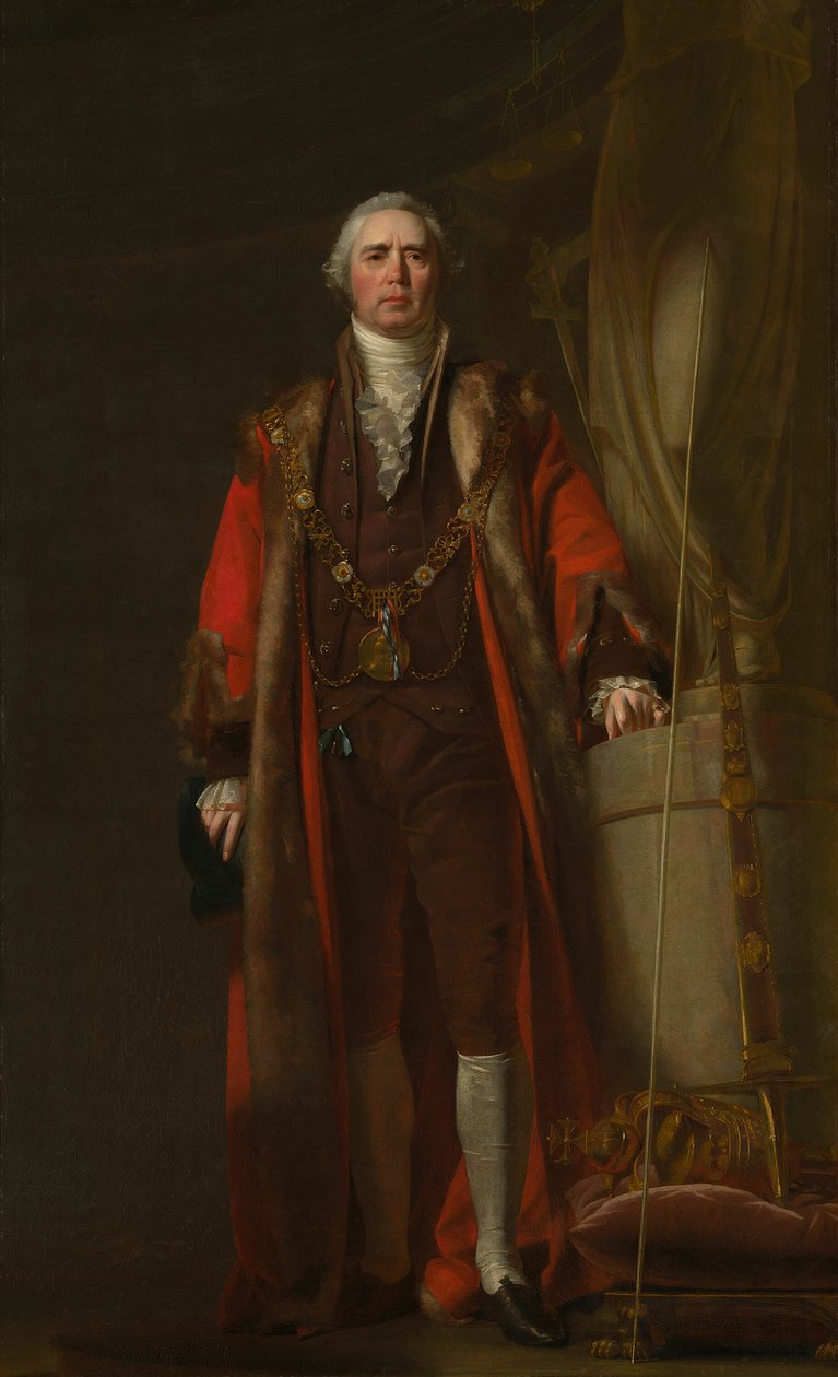 Charles Thorp jako burmistrz Dublina, c. 1800. autorstwa William Cuming