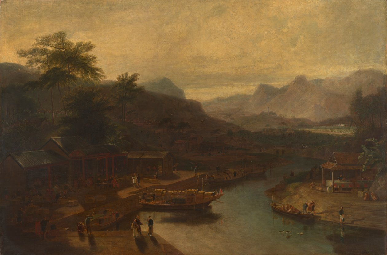 Widok w Chinach: uprawa rośliny herbaty autorstwa William Daniell