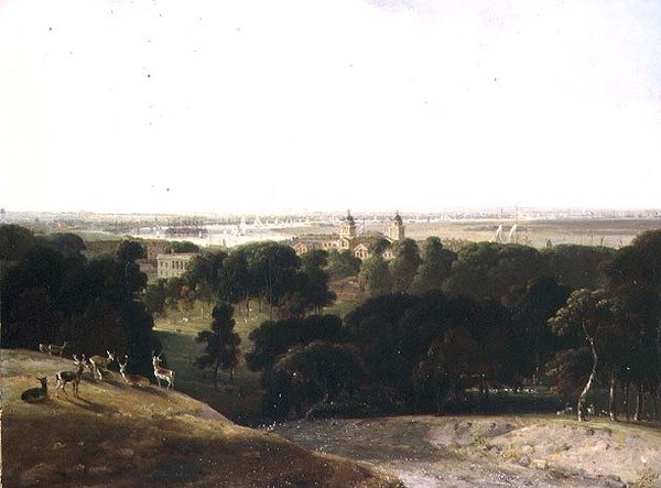 Widok na Londyn z Greenwich Park autorstwa William Daniell