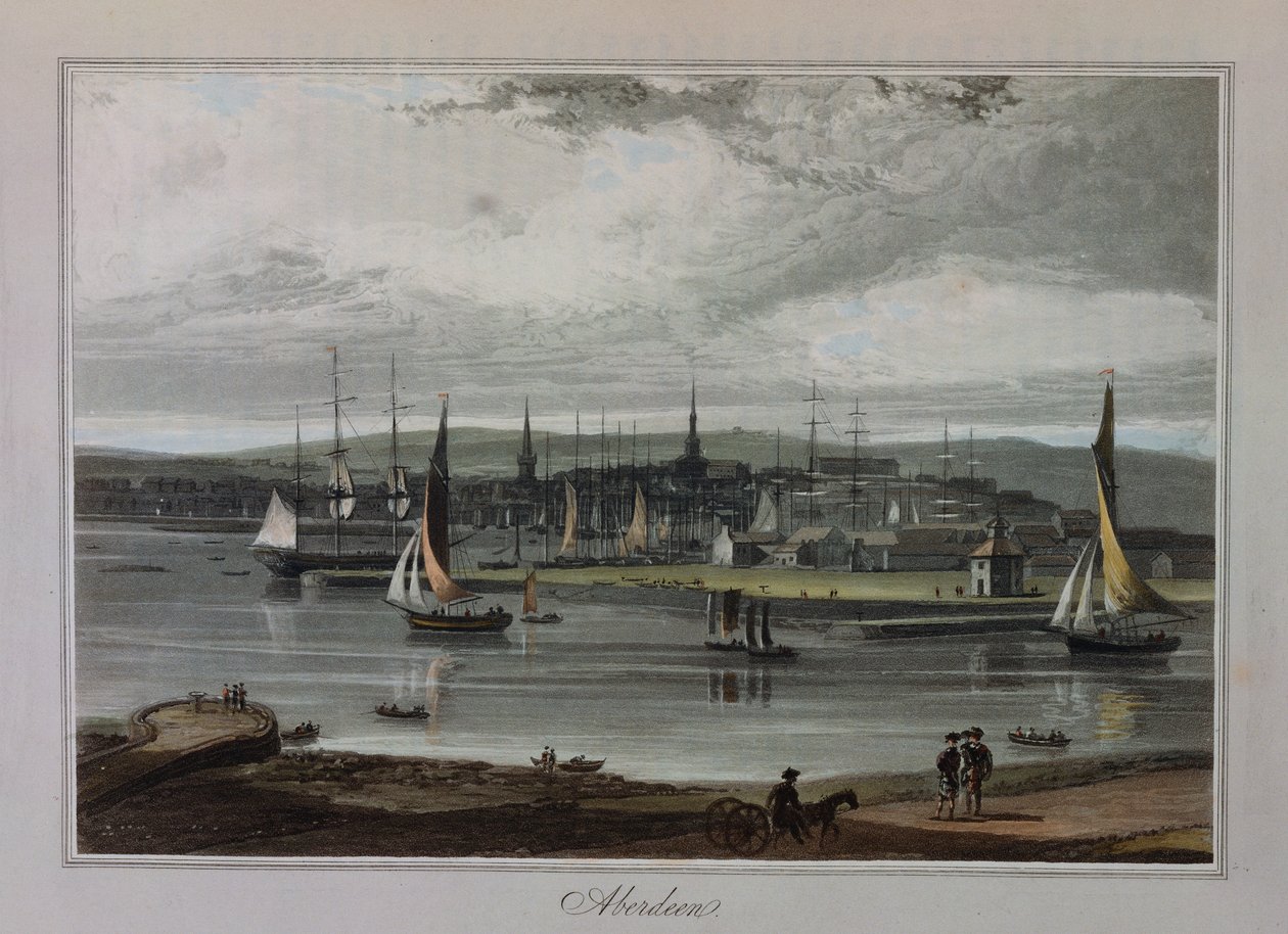 Aberdeen, z „Podróży dookoła Wielkiej Brytanii” Richarda Aytona autorstwa William Daniell