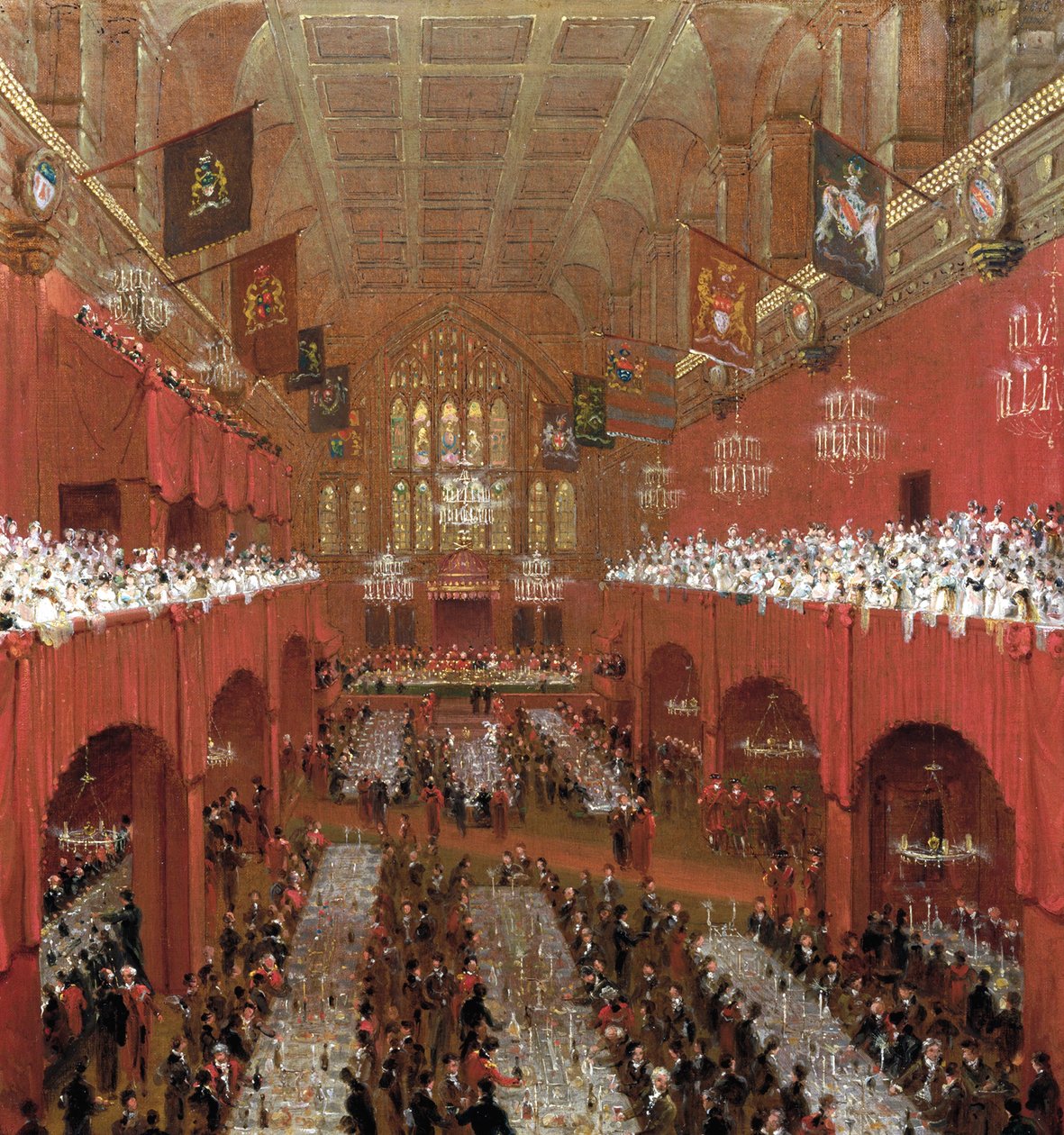 Bankiet w Guildhall, City of London, 1814. autorstwa William Daniell