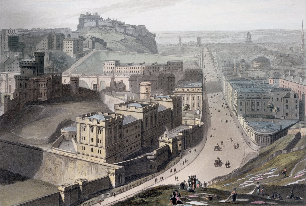Edynburg, z Calton Hill, 1829 autorstwa William Daniell