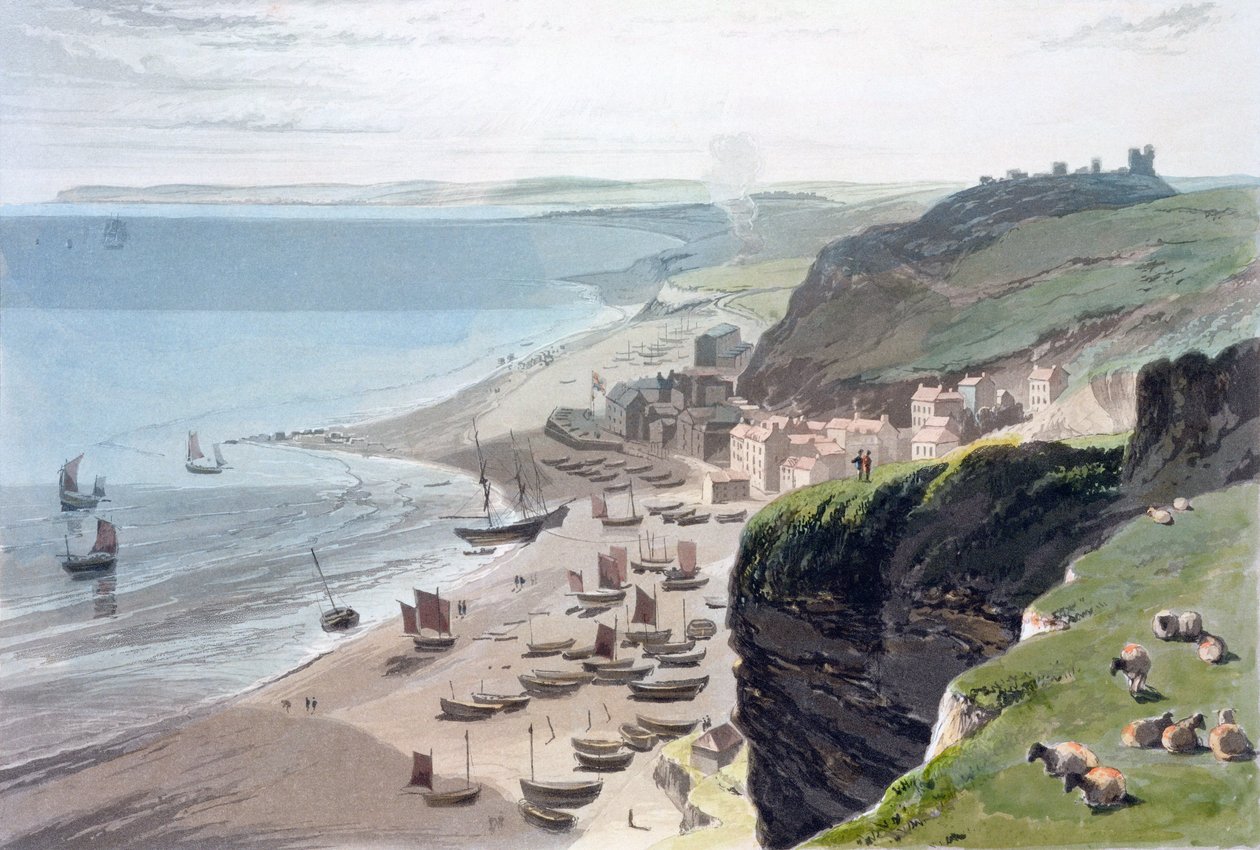„Hastings, z East Cliff”, 1823 autorstwa William Daniell