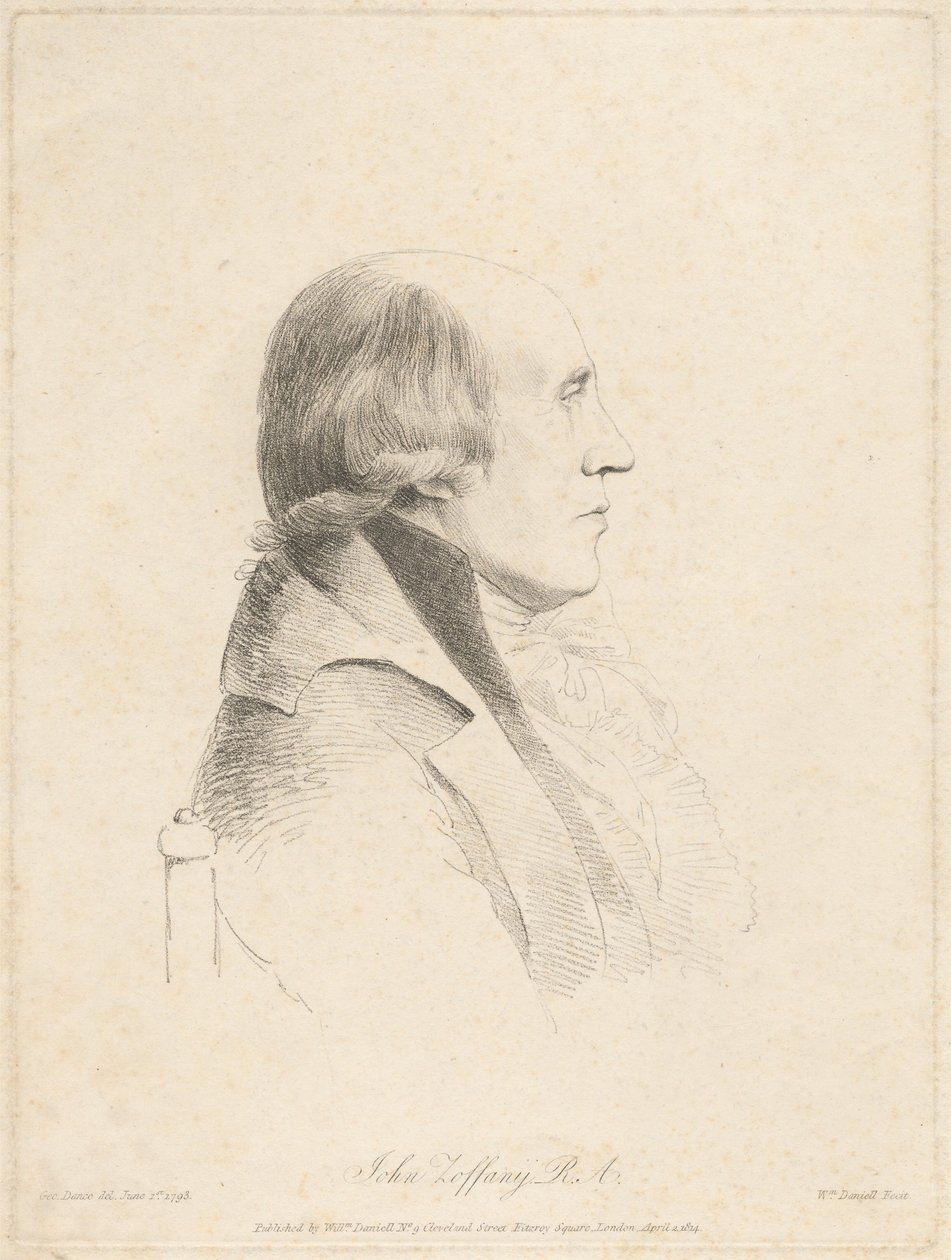 John Zoffany, członek Królewskiej Akademii Sztuk Pięknych (R.A.) autorstwa William Daniell