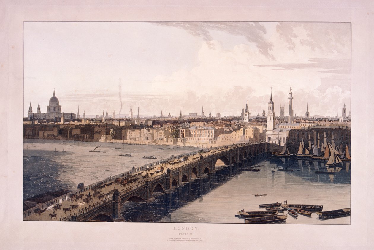 Most Londyński, 1804 autorstwa William Daniell