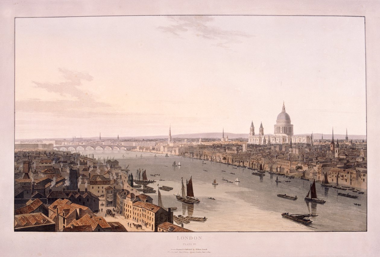 Most Londyński, 1804 autorstwa William Daniell