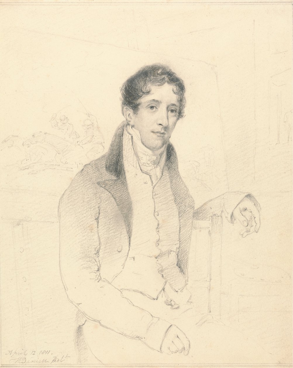 Portret artysty sportowego, prawdopodobnie WB Daniella autorstwa William Daniell
