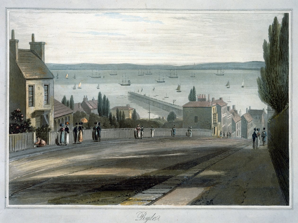 „Ryde”, Wyspa Wight, 1814-1825 autorstwa William Daniell