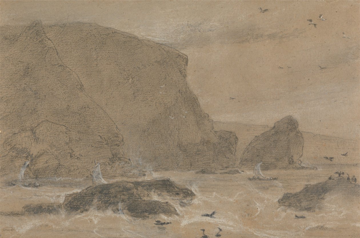 Skała z koprem morskim, St. Agnes, Kornwalia autorstwa William Daniell