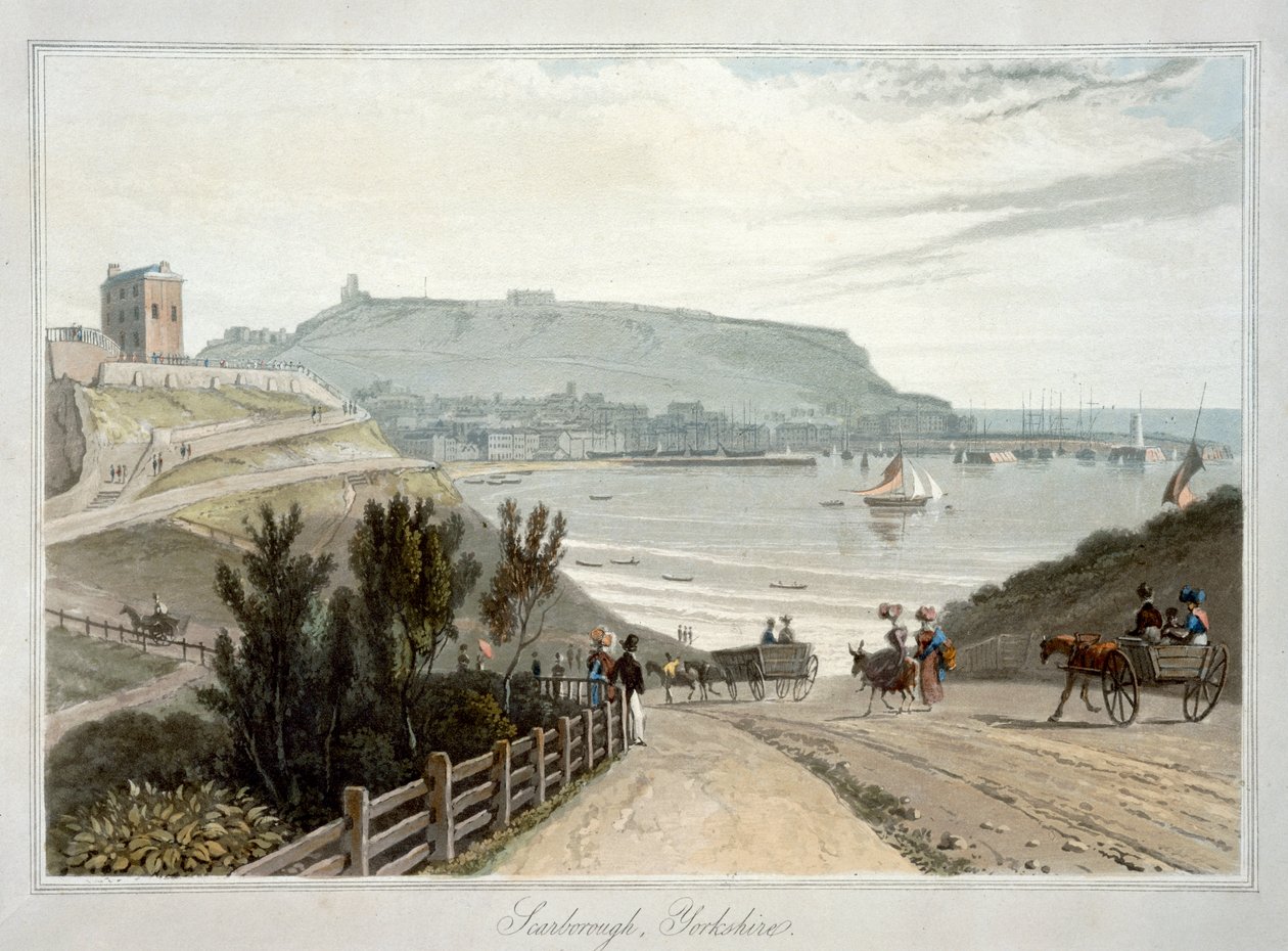 „Scarborough, Yorkshire”, 1822 autorstwa William Daniell