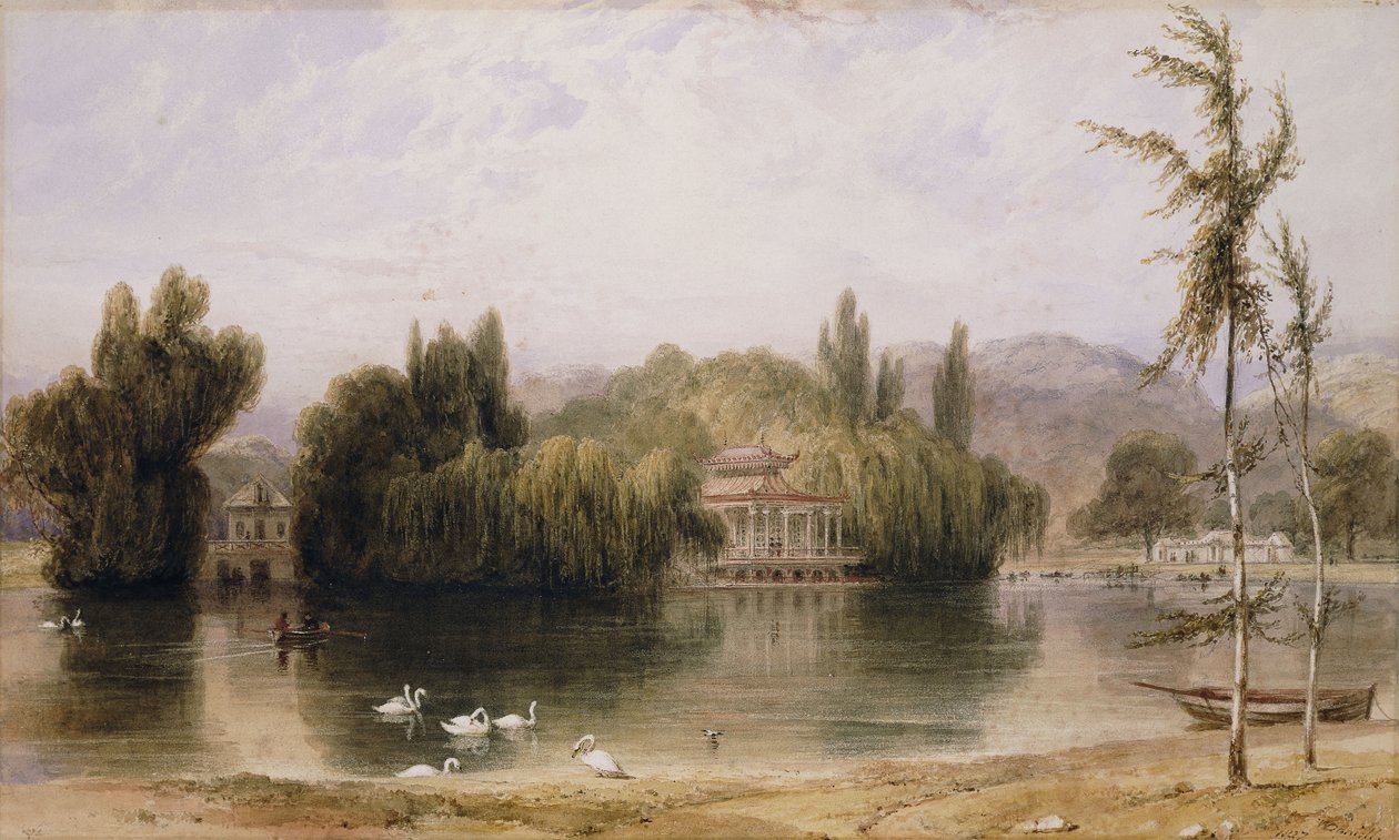 Scena na wodzie Wirginii, 1827 autorstwa William Daniell